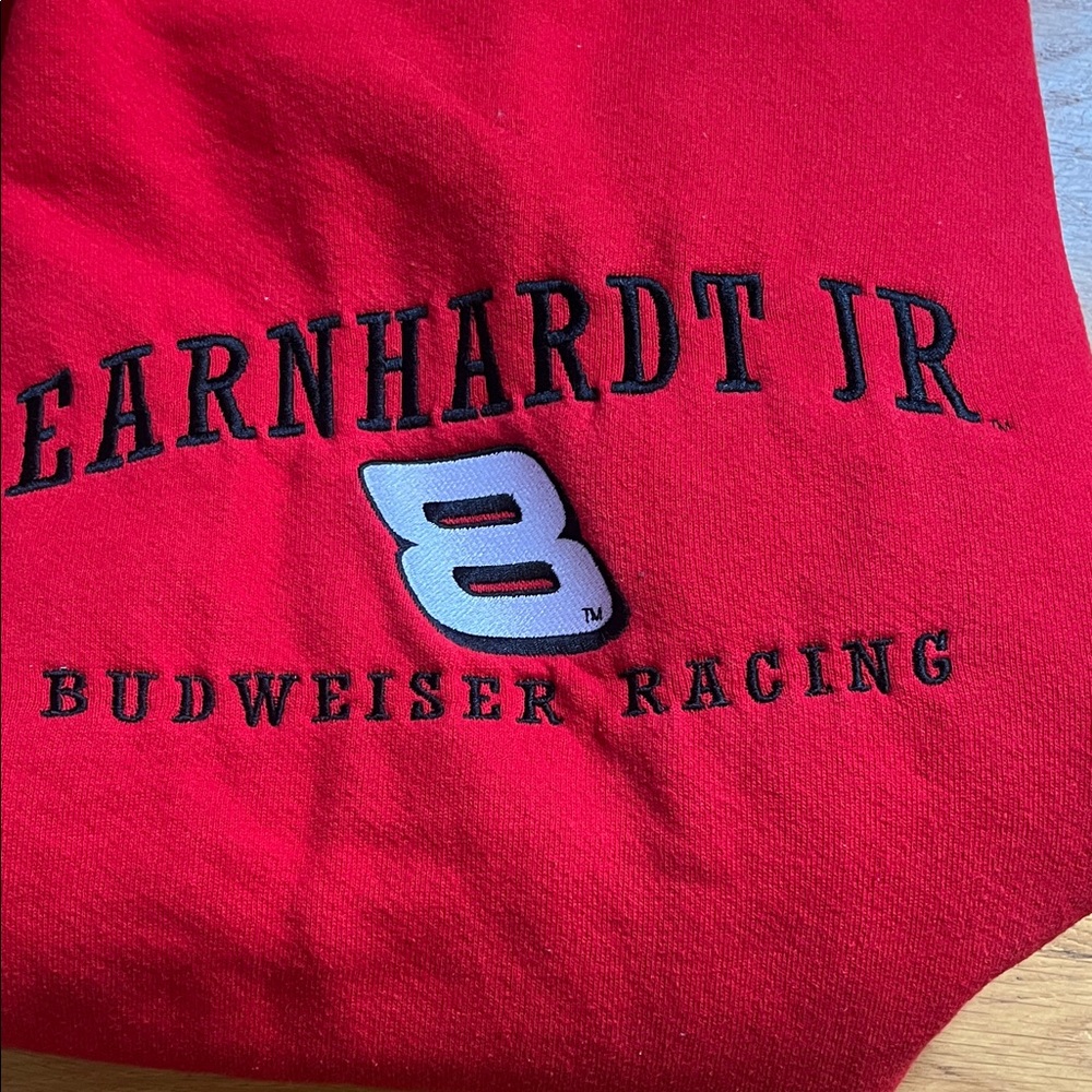Dale Earnhardt Jr Budweiser #8 Red Racing Sweatshirt - Picture 6 of 6